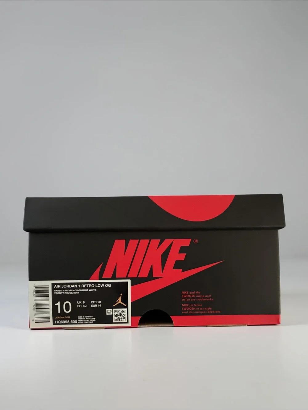 Nike Air Jordan 1 Retro Low OG Varsity Red Black Summit White Men’s Size 10 NEW